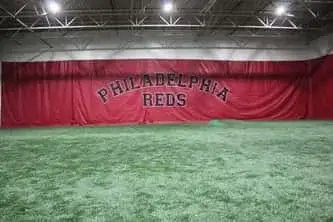 Turf at The Philadelphia Reds training facility for baseball training